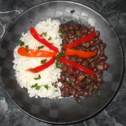 Spanish Cristianos Y Moros ( Beans and Rice Sidedish)