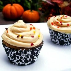 Pumpkin Cupcakes With Kahlua Cream Cheese Frosting