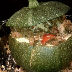Balsamic Stuffed Round Zucchini