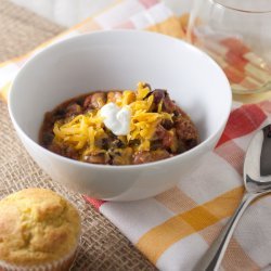 Slow-Cooker Beef and Three-Bean Chili