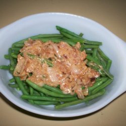 Green Beans With Dijon Mustard and Caramelized Shallots