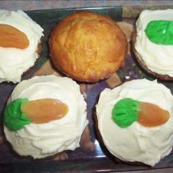 Carrot Cake Muffins With Cream Cheese Icing and Carrot