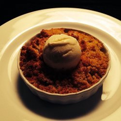 Pear and Sour Cherry Crisp