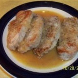 Pork Chops with Shallots in White Wine Sauce