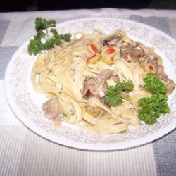 Fettuccine With Italian Sausage and Olives