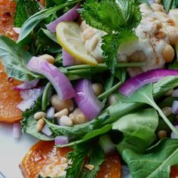 Persian Inspired Salad With Sweet Potato and Spinach