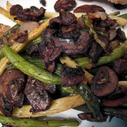 Roasted Green Beans With Mushrooms