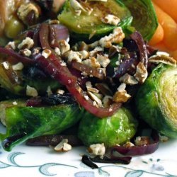 Brussels Sprouts with Glazed Red Onions