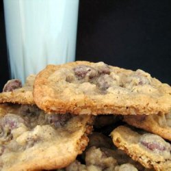 Chocolate-Covered Raisin Oatmeal Cookies