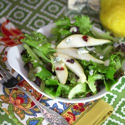 Pear & Blue Cheese Walnut Salad W/ Pear Vinaigrette