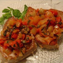 Tuna With Tomato Caper Basil Sauce