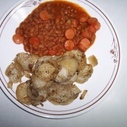 Jazzed Up Beans & Weiners with Fried Potatoes
