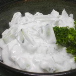 Cucumbers in Sour Cream  (Low Fat or Non Fat)