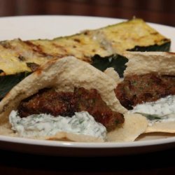 Meatballs With Grilled Pitas and Mint Yogurt Sauce