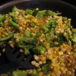 Stir-Fried Broccoli and Corn