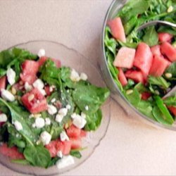 Watermelon, Arugula and  Pine Nut Salad