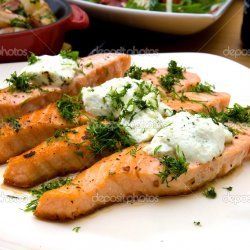 Herb and Cheese Grilled Salmon