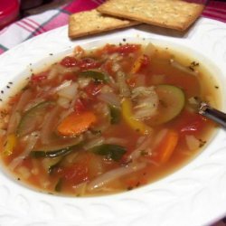 Slow-Cooked Harvest Vegetable and Rice Soup