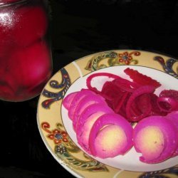 Tickled Pink Pickled Eggs or Pretty in Pink Pickled Eggs