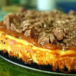 Toblerone-Topped Caramel Cheesecake