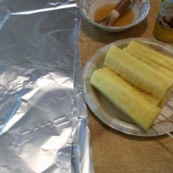 Grilled Banana and Pineapple Fruitsticks