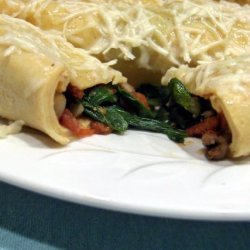 Spinach & Asiago Crepes