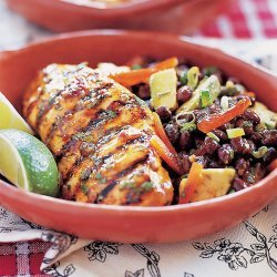 Grilled Spicy Lime Chicken With Black Bean and Avocado Salad