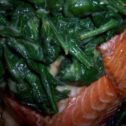 Salmon With Spinach and Mustard