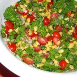 Arugula, Fresh Corn and Tomato Salad