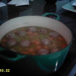 Split Pea Soup With Meatballs