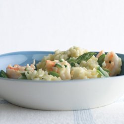 Lemony Risotto With Asparagus and Shrimp