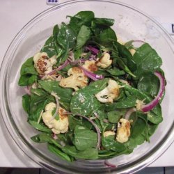 Spinach and Roasted Cauliflower Salad