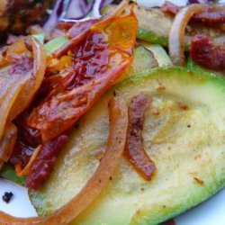 Zucchini/ Courgettes Sauteed With Sun-Dried Tomatoes