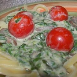 Fettuccine With Spinach Cream Sauce