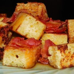 Fried Cornbread With Maple Syrup