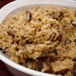 Baked Onion Rice With Mushrooms