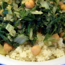 Spinach and Chickpeas With Couscous