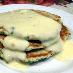 Spinach Cakes With Gouda Cheese Sauce