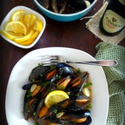 Mussels in Guinness & Garlic