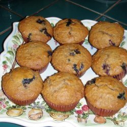 Honey Bran Blueberry Muffins
