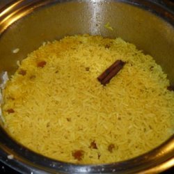 South African Yellow Rice With Cinnamon and Raisins