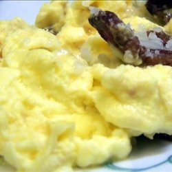 Creamy Scrambled Eggs With Diced Bacon