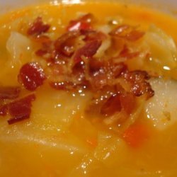 Non-Dairy, Creamy Vegetable Soup With Bacon