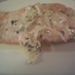 Grilled Salmon in Champagne Sauce