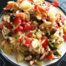 Warm Greek-style Rice Salad