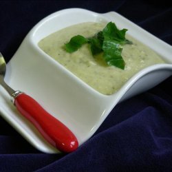 Courgette, Basil and Brie Cheese Soup