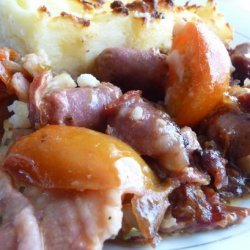 Sausage, Bacon and Tomato Cottage Pie