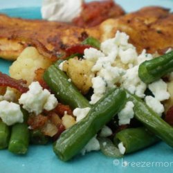 Vegetable Saute With Blue Cheese