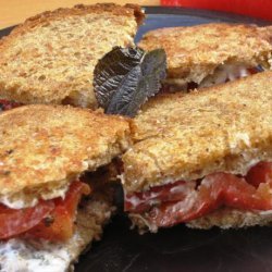 No-Press Panini With Mozzarella, Roasted Red Pepper and Basil