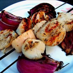 Beer and Scallop Kebabs